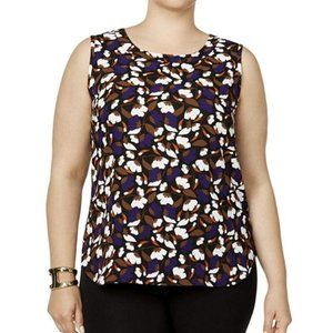NWT Anne Klein african violet floral print tank